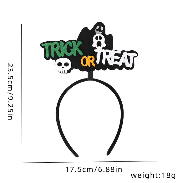 Halloween Plastic Felt Headband Accessories With Ghost Skull Cartoon Decorations