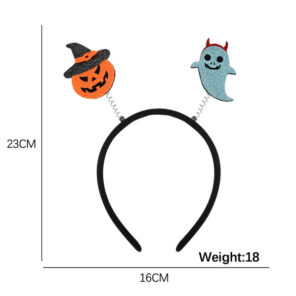 Halloween Plastic Felt Headband Accessories With Ghost Skull Cartoon Decorations