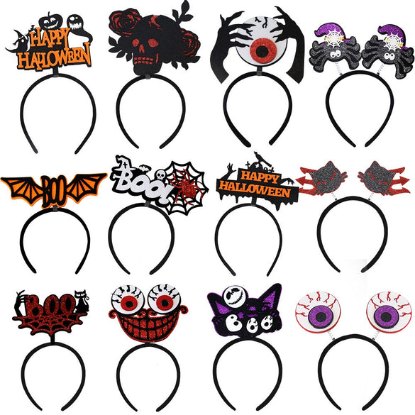 Halloween Plastic Felt Headband Accessories With Ghost Skull Cartoon Decorations