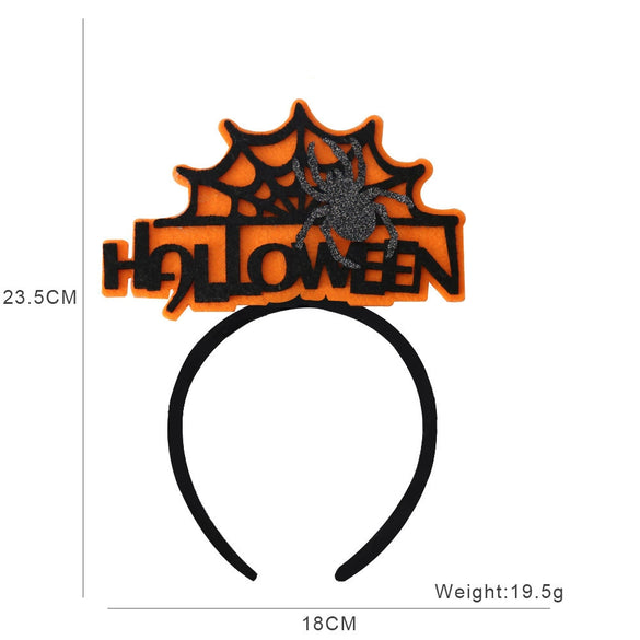 Halloween Plastic Felt Headband Accessories With Ghost Skull Cartoon Decorations