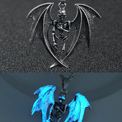 Halloween Pterodactyl Sword Luminous Leather Cord Necklace Wholesale Jewelry Gooddiy