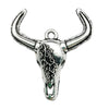 Halloween Retro Style Zinc Alloy Skull And Bull Head Pendant Jewelry Accessories With Electroplating