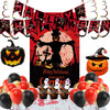 Halloween Series Theme Party Balloon Set With Black And Red Death Fish Tail Flag