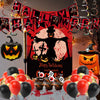 Halloween Series Theme Party Balloon Set With Black And Red Death Fish Tail Flag