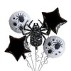 Halloween Spider Aluminum Film Balloon 5Piece Set Round Shape Party Decoration