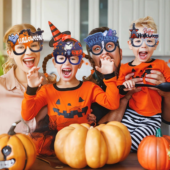 Halloween Spider Pumpkin Cartoon Glasses Frame Made Of Plastic With Semi Manual Semi Mechanical Craft For Children And Adults