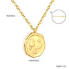 Halloween Spider Web Pendant Necklace Electroplated Stainless Steel Geometric Jewelry With Cross Chain For Women And Men