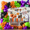 Halloween Theme Aluminum Film And Latex Balloons With Ghost Witch Bat Spider Design In Round Shape