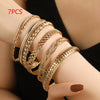 Hand Accessories Multilayered Bracelet Set Alloy Geometric Electroplating