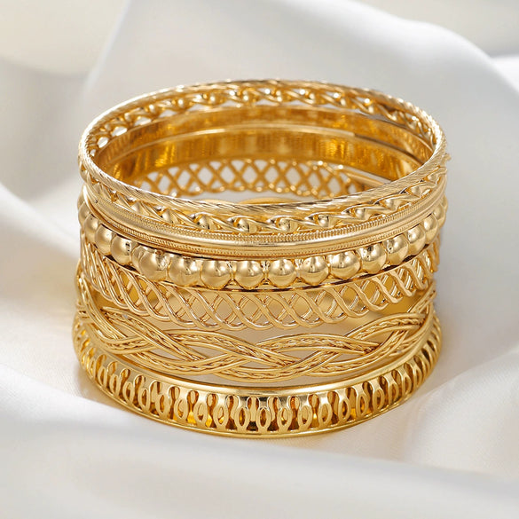 Hand Accessories Multilayered Bracelet Set Alloy Geometric Electroplating