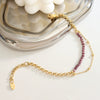 Hand Jewelry Casual Style Doublelayer Chain 316L Stainless Steel 18K Gold Plated Geometric Bracelet For Women