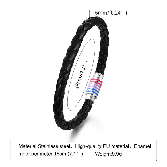Hand Jewelry Pu Leather Geometric Braided Bracelet