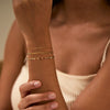 Hand Jewelry Set Copper Plated Real Gold Geometric Cuban Zircon Bracelet For Women