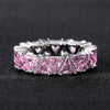 Hand Jewelry Set With Single Row Triangular Titanium Zircon Ring Copper Geometric Inlay Style