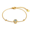Hand Jewelry Stainless Steel 18K Gold Plated Geometric Palm Bracelet For Women