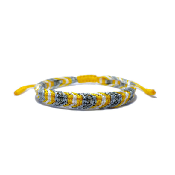 Hand Knitted Thread Rope Braided Bracelet Natural Colorful Geometric Woven Jewelry For Unisex