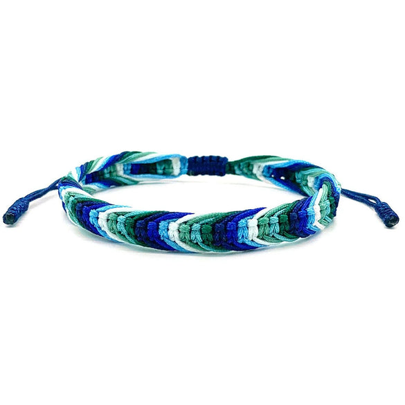 Hand Knitted Thread Rope Braided Bracelet Natural Colorful Geometric Woven Jewelry For Unisex