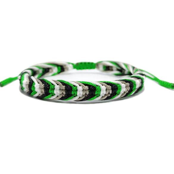 Hand Knitted Thread Rope Braided Bracelet Natural Colorful Geometric Woven Jewelry For Unisex