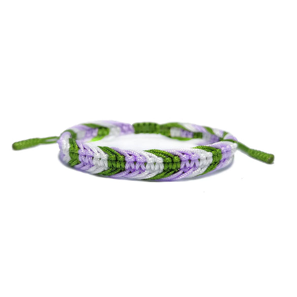 Hand Knitted Thread Rope Braided Bracelet Natural Colorful Geometric Woven Jewelry For Unisex