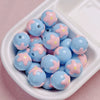 Hand Painted Flower Round Beads Beaded Diy Mobile Phone Chain And Key Chain Acrylic Jewelry Accessories For Cute Girls