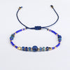 Hand Woven Beaded Small Bracelet With Miyuki Rice Beads And Emperor Wang Song Stone In Geometric Pattern For Female Lovers