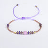 Hand Woven Beaded Small Bracelet With Miyuki Rice Beads And Emperor Wang Song Stone In Geometric Pattern For Female Lovers