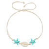 Hand Woven Bohemian Beach Bracelet Pine Stone Geometric Shell Starfish Turtle Foot Handmade