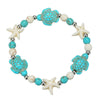 Hand Woven Bohemian Beach Bracelet Pine Stone Geometric Shell Starfish Turtle Foot Handmade