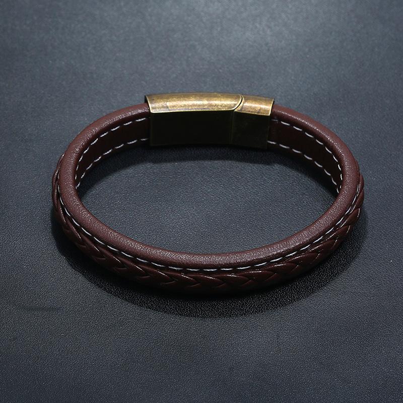 Hand-Woven Multi-Layer Men Leather Bracelet Nhpk142791