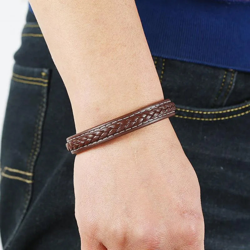 Hand-Woven Multi-Layer Men Leather Bracelet Nhpk142791