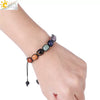 Hand Woven Natural Stone Bracelet With Oval Crystal And Semi Precious Stone Geometric Adjustable Unisex Bracelet