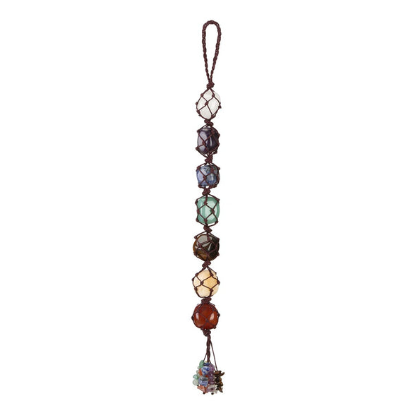 Hand Woven Stone Pendant Car Pendant With 7 Color Natural Stone