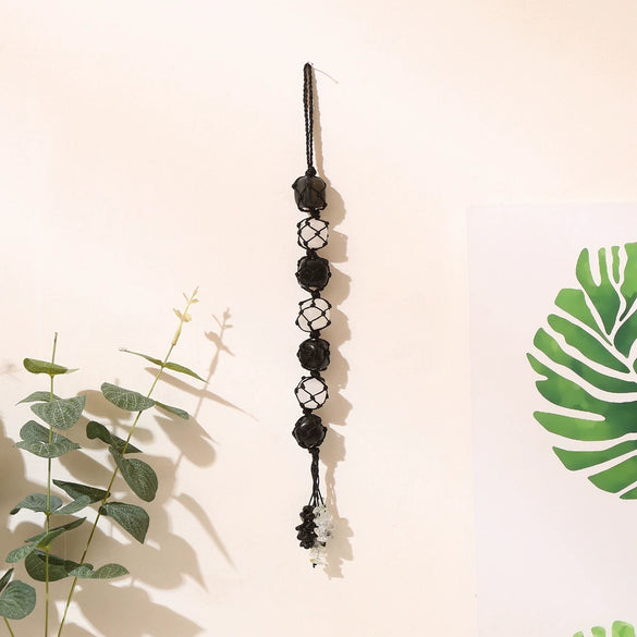 Hand Woven Stone Pendant Car Pendant With 7 Color Natural Stone