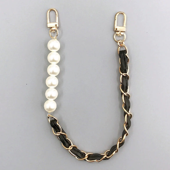 Handheld Chain Jewelry Accessories Metal Leather Double Chain Hand Knitted