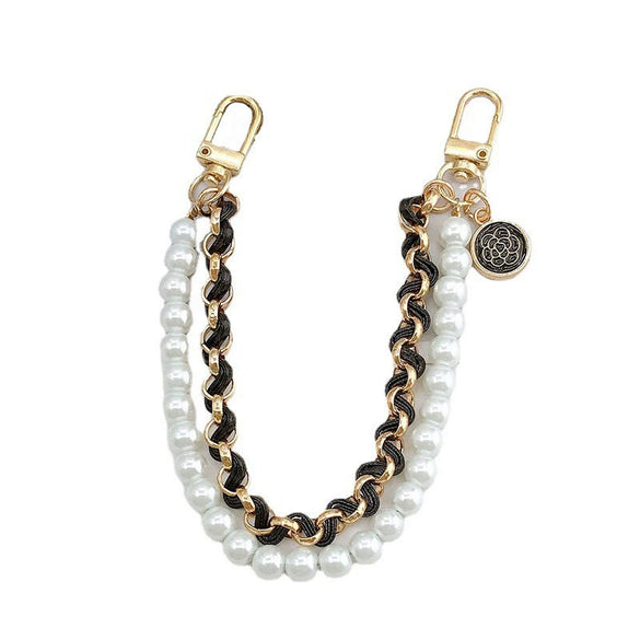 Handheld Chain Jewelry Accessories Metal Leather Double Chain Hand Knitted