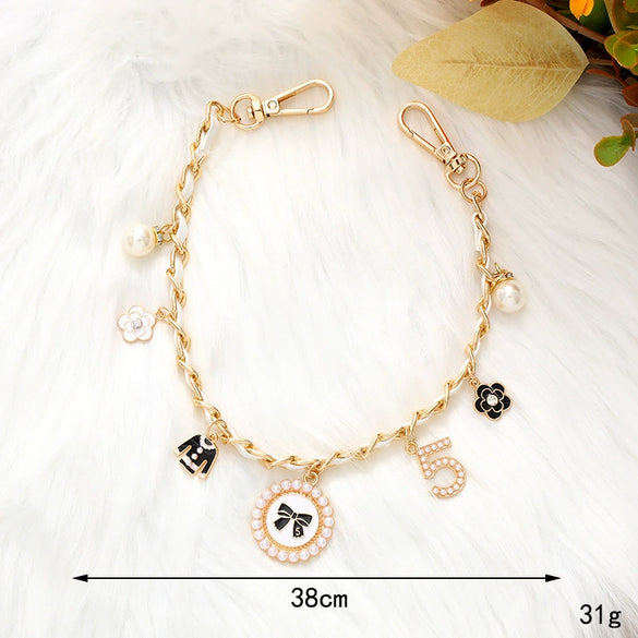 Handheld Chain Jewelry Accessories Metal Leather Double Chain Hand Knitted