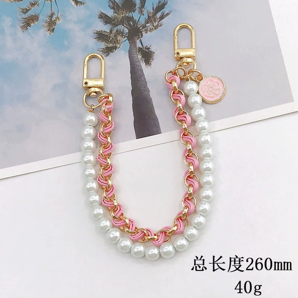 Handheld Chain Jewelry Accessories Metal Leather Double Chain Hand Knitted