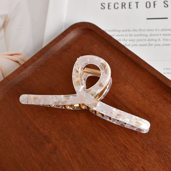 Handmade Acetate Acrylic Crossshaped Hair Claw Clip For Women Stylish Hair Accessory