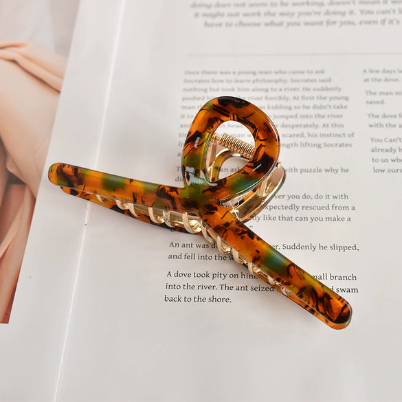 Handmade Acetate Acrylic Crossshaped Hair Claw Clip For Women Stylish Hair Accessory