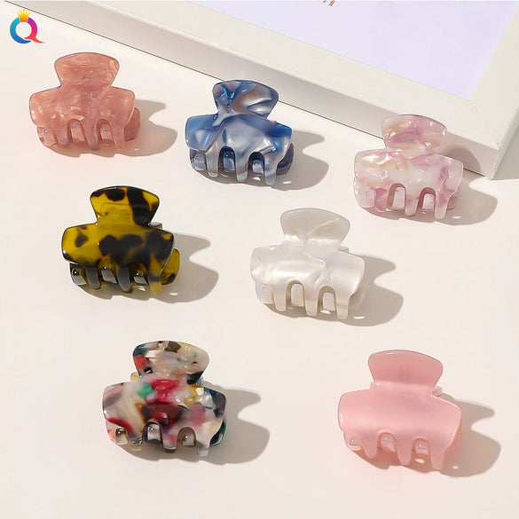 Handmade Acetate Hair Claw Clip For Women Elegant Simple Small Hairpin Accessory