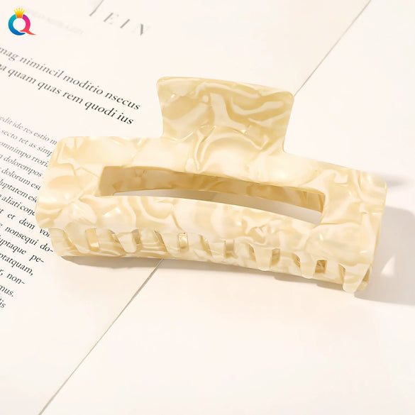 Handmade Acetate Tortoiseshell Pattern Duckbill Hair Clip For Women Minimalist Retro Elegant Large Hair Accessory