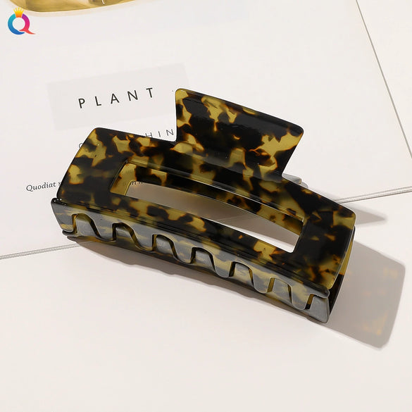 Handmade Acetate Tortoiseshell Pattern Duckbill Hair Clip For Women Minimalist Retro Elegant Large Hair Accessory