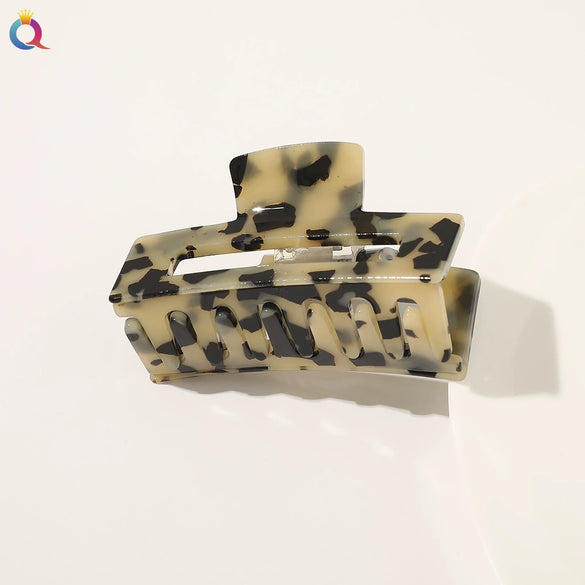 Handmade Acetate Tortoiseshell Pattern Duckbill Hair Clip For Women Minimalist Retro Elegant Large Hair Accessory