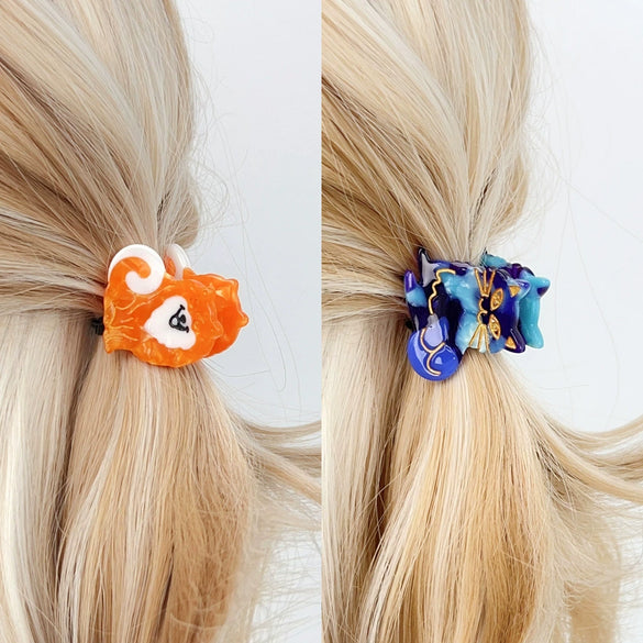 Handmade Acetic Acid Cartoon Animal Hair Accessories Including Cat Dog Side Clips And Shark Clips