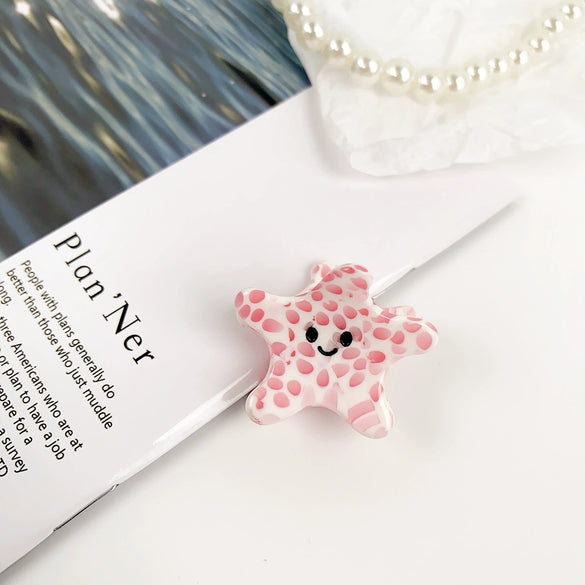 Handmade Acetic Acid Cartoon Ocean Animals Hair Clips For Women