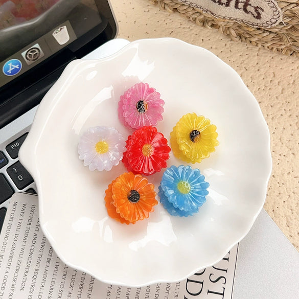 Handmade Acetic Acid Flower Hair Clips For Women Sunflower And Daisy Styles