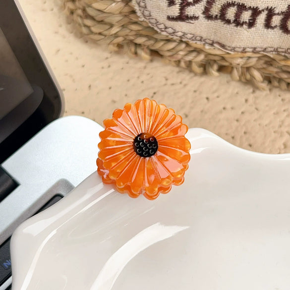 Handmade Acetic Acid Flower Hair Clips For Women Sunflower And Daisy Styles