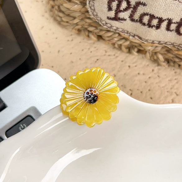 Handmade Acetic Acid Flower Hair Clips For Women Sunflower And Daisy Styles