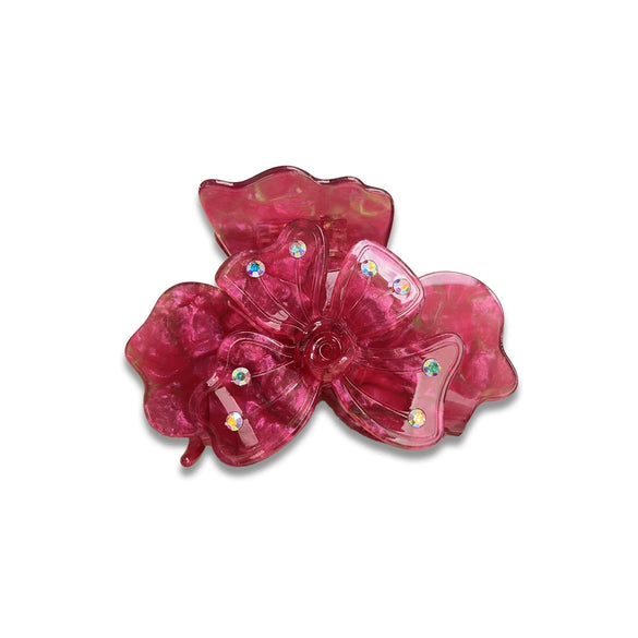 Handmade Acetic Acid Fourleaf Clover Flower Hair Clip For Women