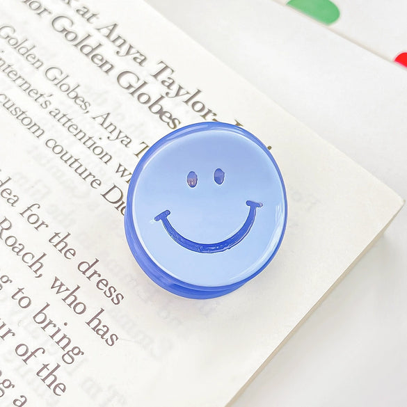 Handmade Acetic Acid Smiley Face Hairpin For Women Cute Cartoon Expression Hair Accessory